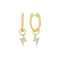 Diamond Lightning Bolt Earrings - 1